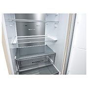LG 384 л, Холодильник LG DoorCooling+ с нижней морозильной камерой, ThinQ, Складная полка, GA-B509MEQM