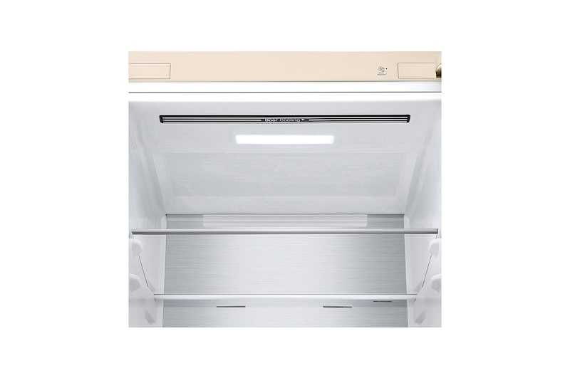 LG 384 л, Холодильник LG DoorCooling+ с нижней морозильной камерой, ThinQ, Складная полка, GA-B509MEQM