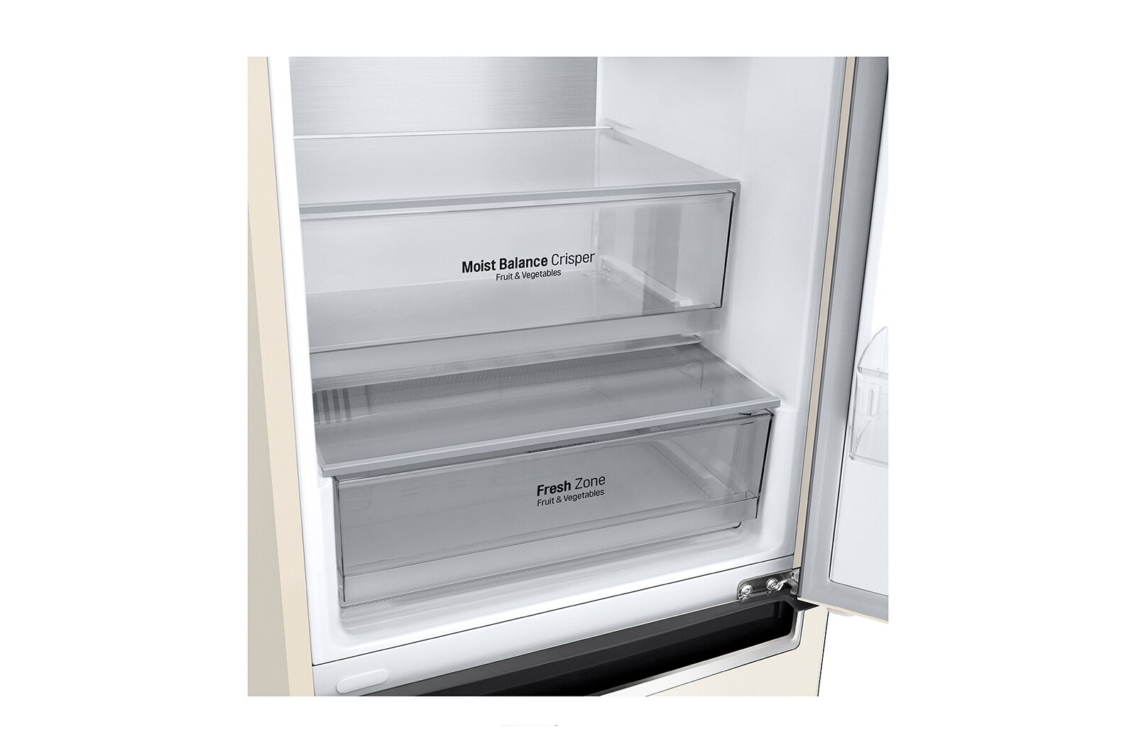 LG 384 л, Холодильник LG DoorCooling+ с нижней морозильной камерой, ThinQ, Складная полка, GA-B509MEQM