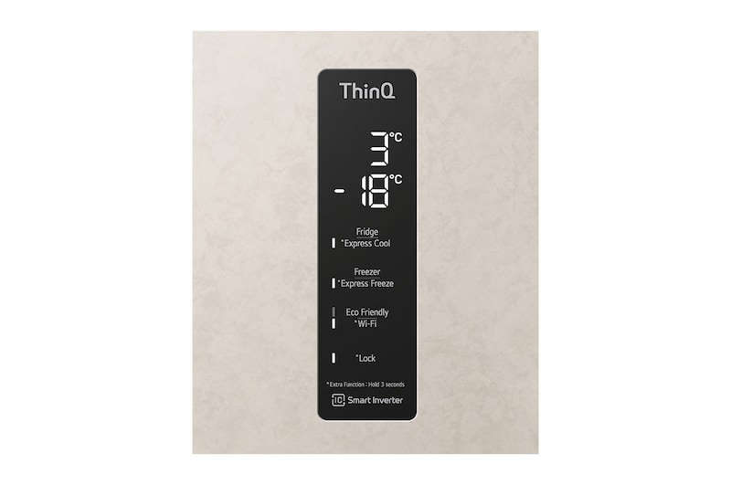 LG 384 л, Холодильник LG DoorCooling+ с нижней морозильной камерой, ThinQ, Складная полка, GA-B509MEQM