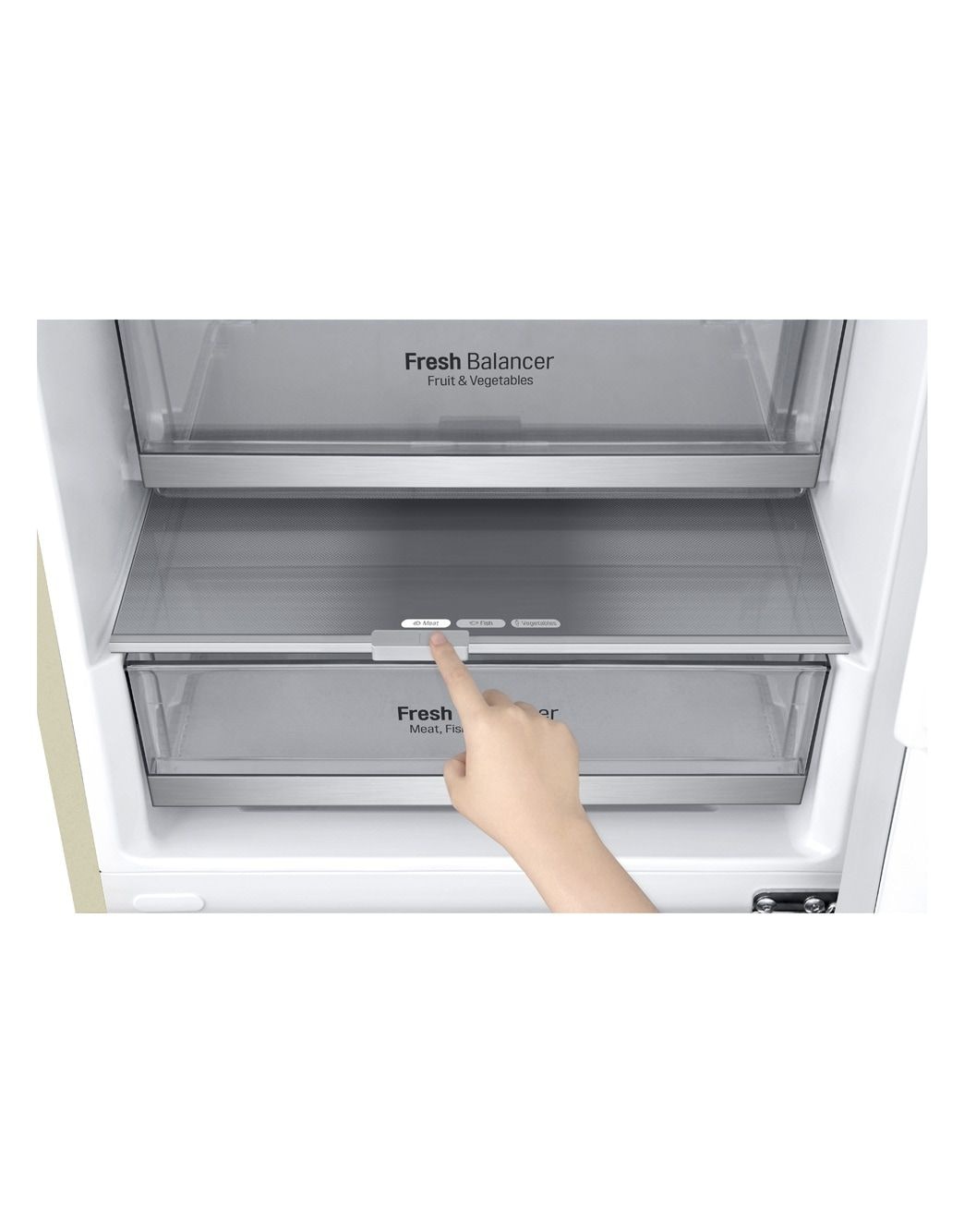 Объем 419л | DoorCooling+ | Бежевый | Зоны свежести, Metal Fresh ...