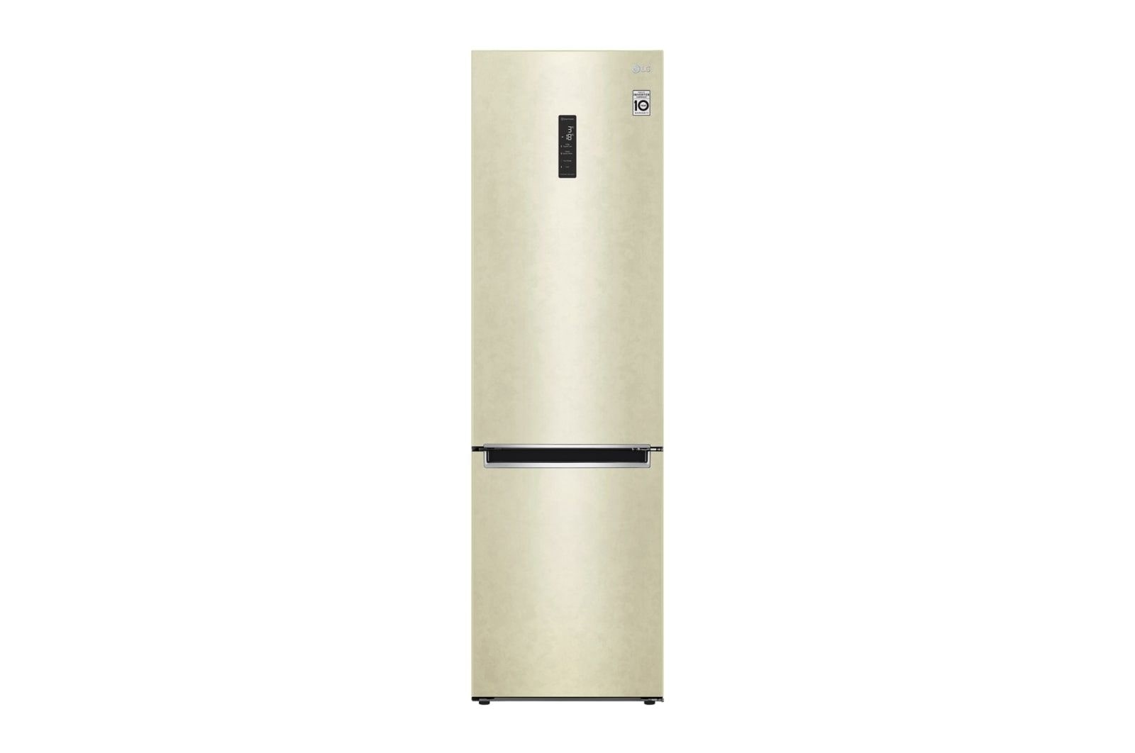 Вид Объем 419л | DoorCooling&#43; | Бежевый | Зоны свежести, Metal Fresh, Складная полка, Винная полка, Wi-Fi GA-B509MEUM спереди