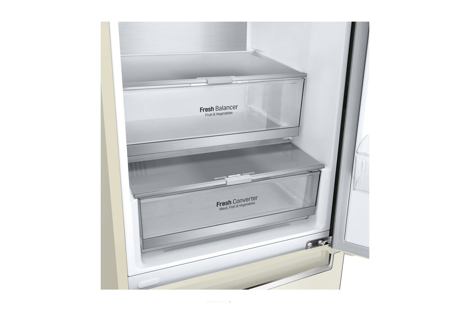 LG Объем 419л | DoorCooling+ | Бежевый | Зоны свежести, Metal Fresh, Складная полка, Винная полка, Wi-Fi, GA-B509MEUM