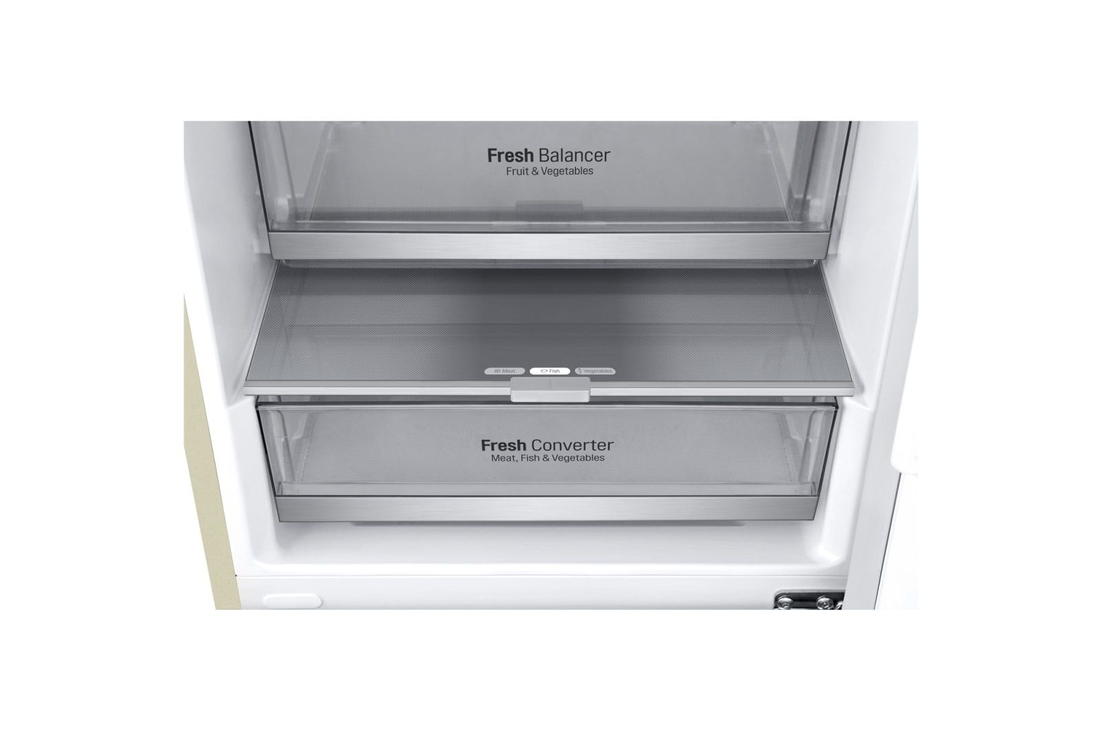 LG Объем 419л | DoorCooling+ | Бежевый | Зоны свежести, Metal Fresh, Складная полка, Винная полка, Wi-Fi, GA-B509MEUM