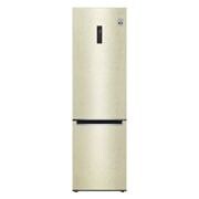 Вид Объем 419л | DoorCooling&#43; | Бежевый | Зоны свежести, Metal Fresh, Складная полка, Винная полка, Wi-Fi GA-B509MEUM спереди