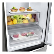 LG 384 л, Холодильник LG DoorCooling+ с нижней морозильной камерой, ThinQ, Складная полка, GA-B509MMQM