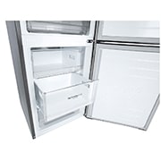 LG 384 л, Холодильник LG DoorCooling+ с нижней морозильной камерой, ThinQ, Складная полка, GA-B509MMQM