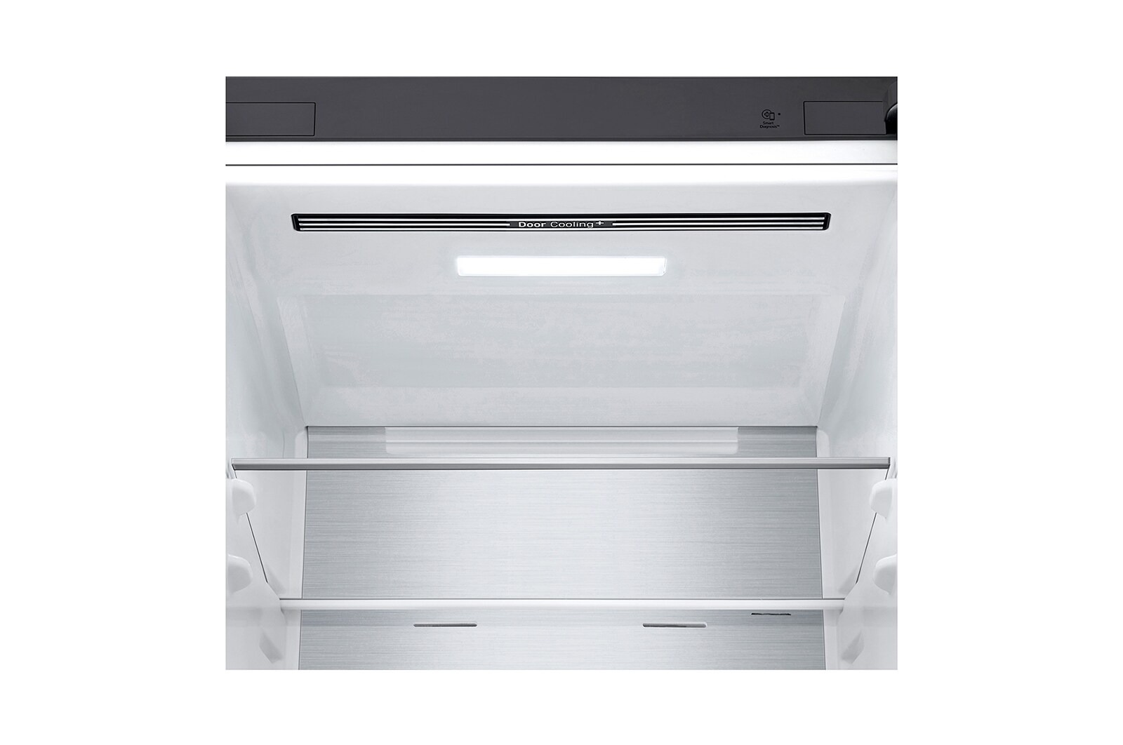 LG 384 л, Холодильник LG DoorCooling+ с нижней морозильной камерой, ThinQ, Складная полка, GA-B509MMQM