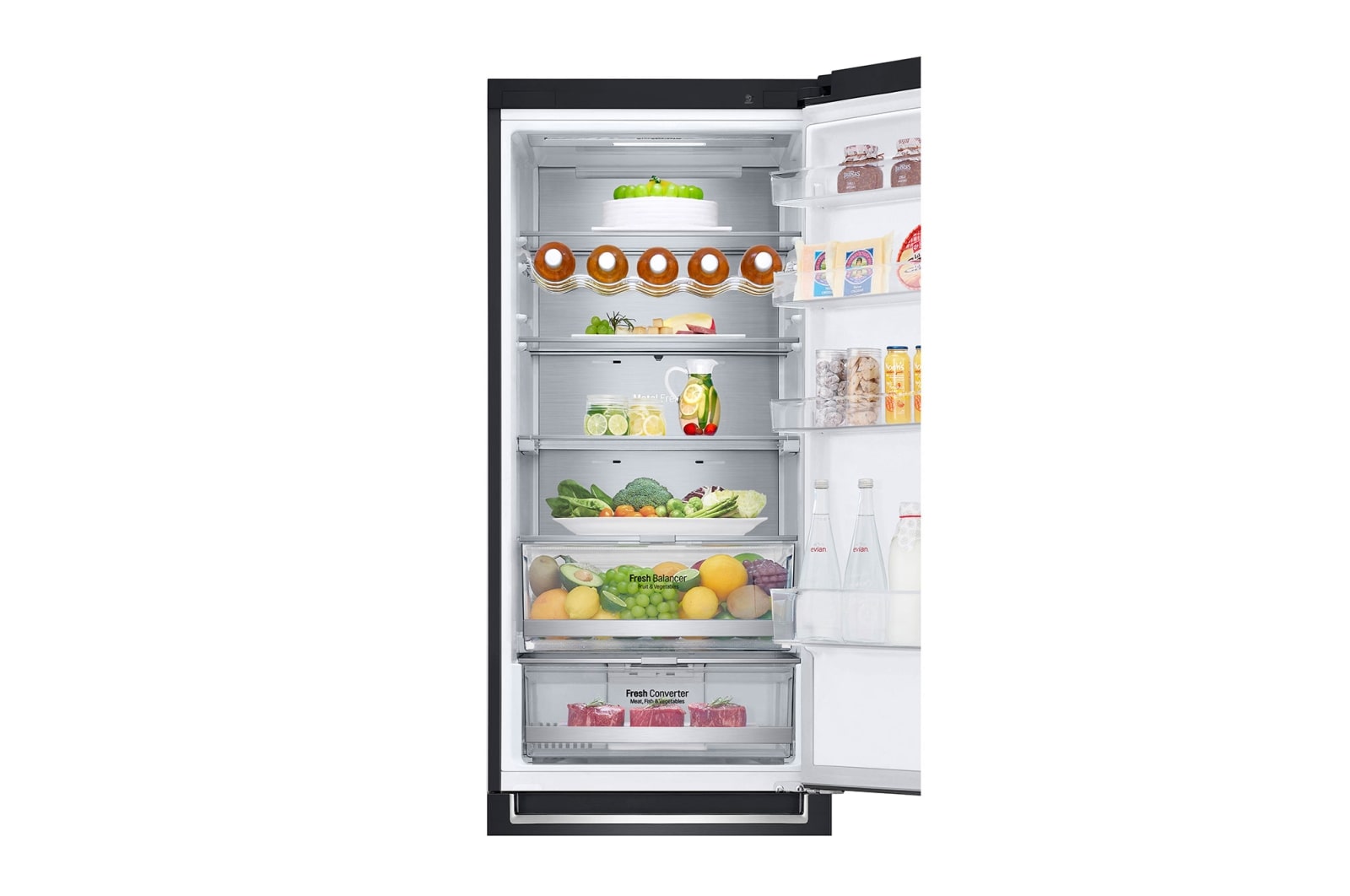 LG  384 л, Холодильник LG DoorCooling+ с нижней морозильной камерой, Fresh Balancer, Fresh Converter, GA-B509PBAM