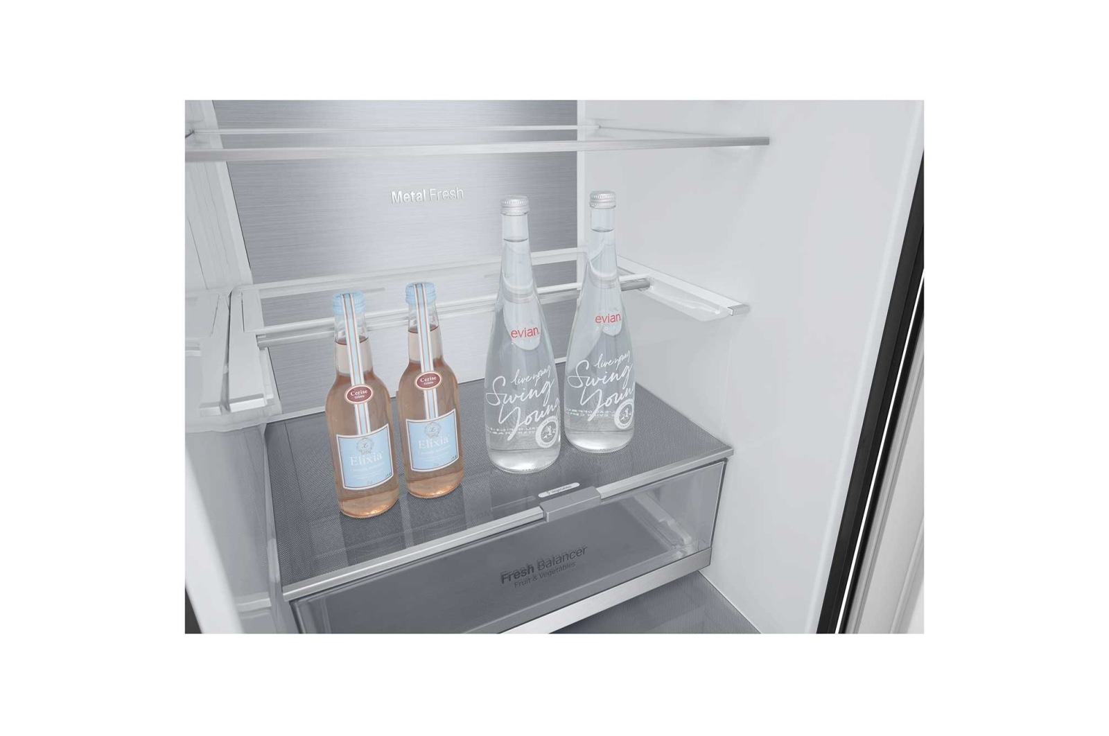 LG  384 л, Холодильник LG DoorCooling+ с нижней морозильной камерой, Fresh Balancer, Fresh Converter, GA-B509PBAM