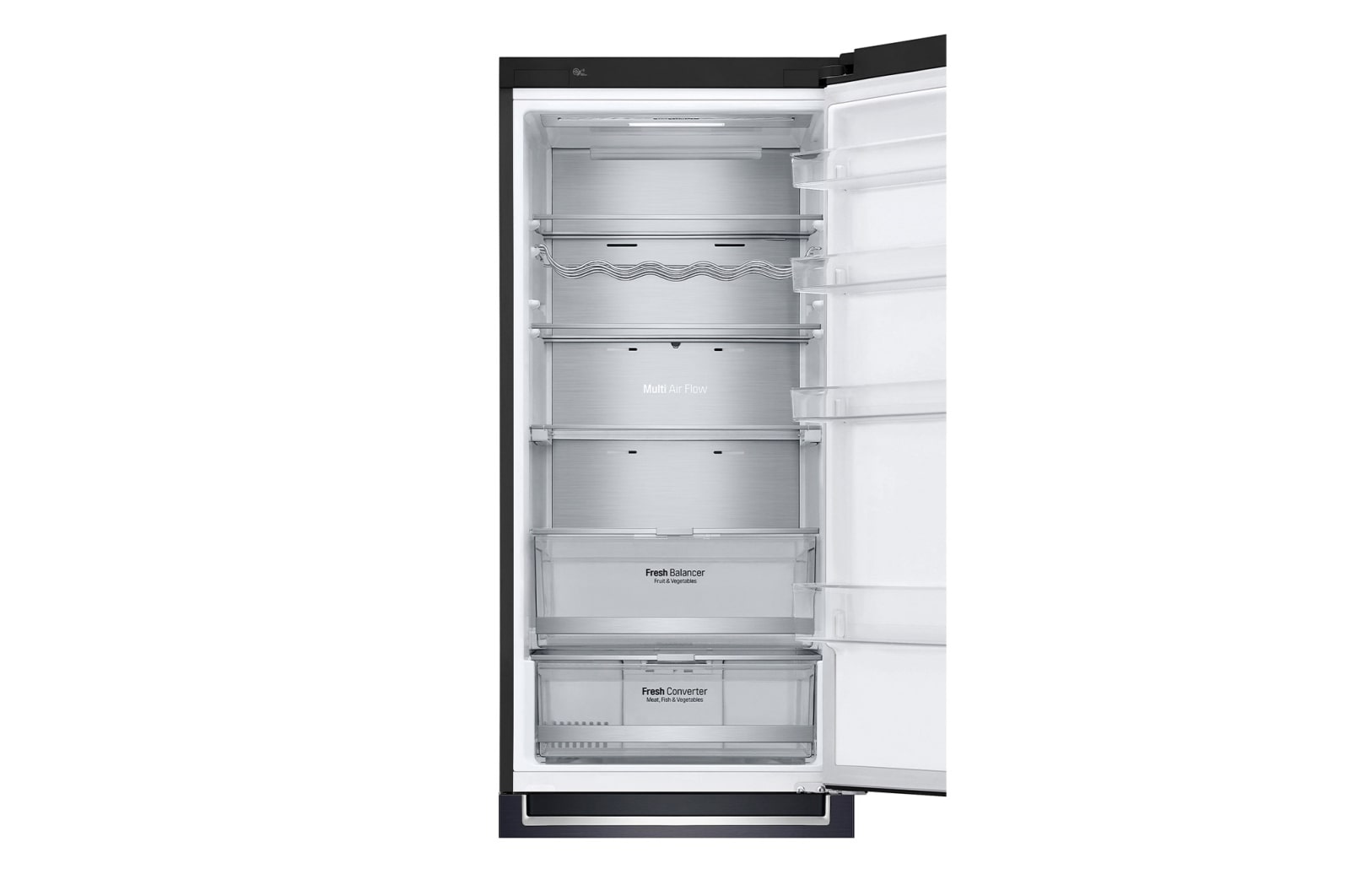LG 384 л, Холодильник LG DoorCooling+ с нижней морозильной камерой, Инверторный Линейный компрессор, GA-B509PBAZ