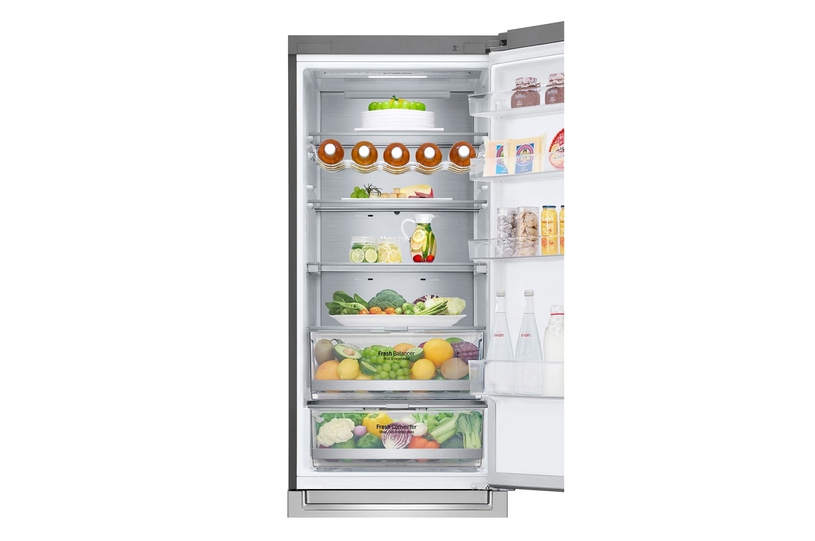 LG 384 л, Холодильник LG DoorCooling+ с нижней морозильной камерой, Fresh Balancer, Fresh Converter, GA-B509PSAM