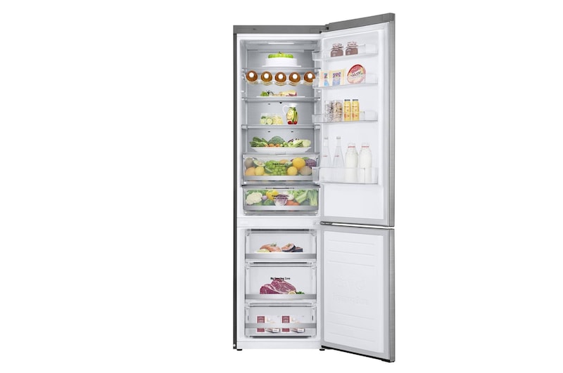 LG 384 л, Холодильник LG DoorCooling+ с нижней морозильной камерой, Инверторный Линейный компрессор, GA-B509PSAZ