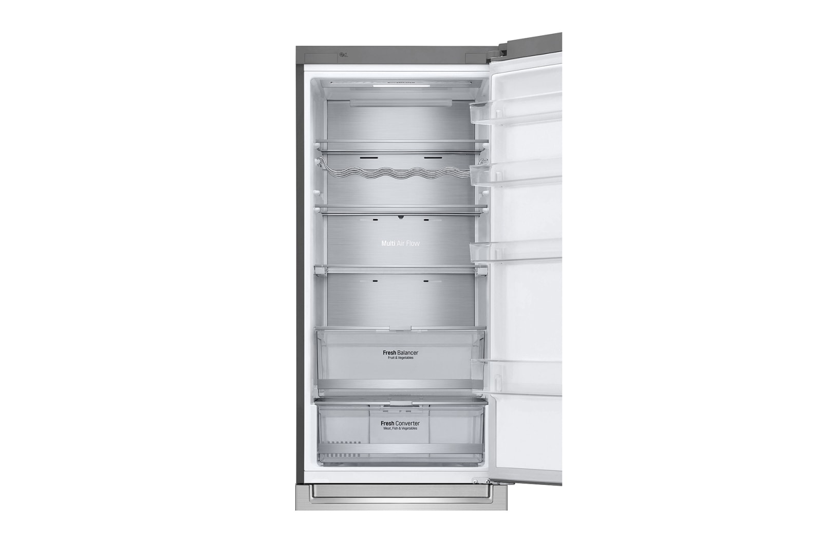 LG 384 л, Холодильник LG DoorCooling+ с нижней морозильной камерой, Инверторный Линейный компрессор, GA-B509PSAZ