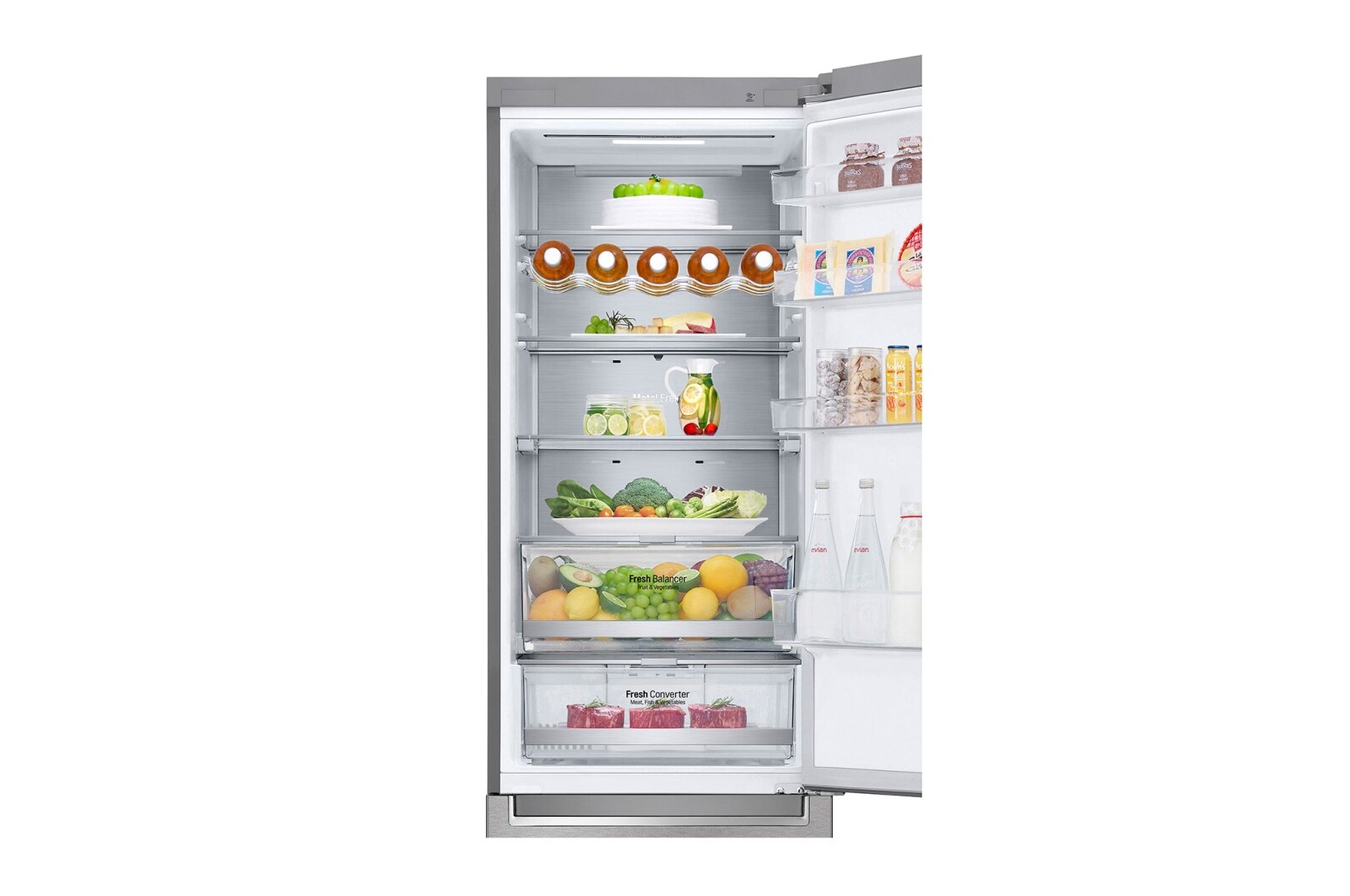 LG 384 л, Холодильник LG DoorCooling+ с нижней морозильной камерой, Fresh Balancer, Fresh Converter, GA-B509SAUM