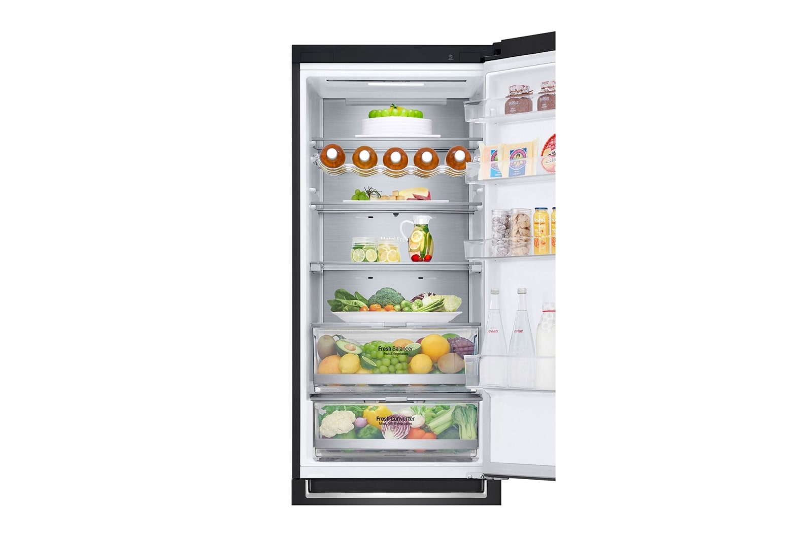 LG 384 л, Холодильник LG DoorCooling+ с нижней морозильной камерой, Fresh Balancer, Fresh Converter, GA-B509SBUM