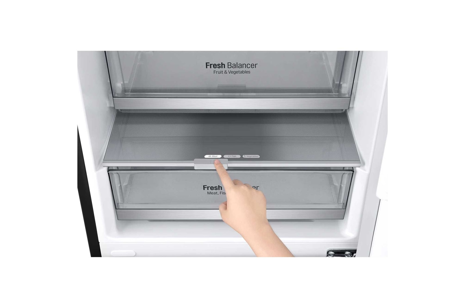 LG 384 л, Холодильник LG DoorCooling+ с нижней морозильной камерой, Fresh Balancer, Fresh Converter, GA-B509SBUM