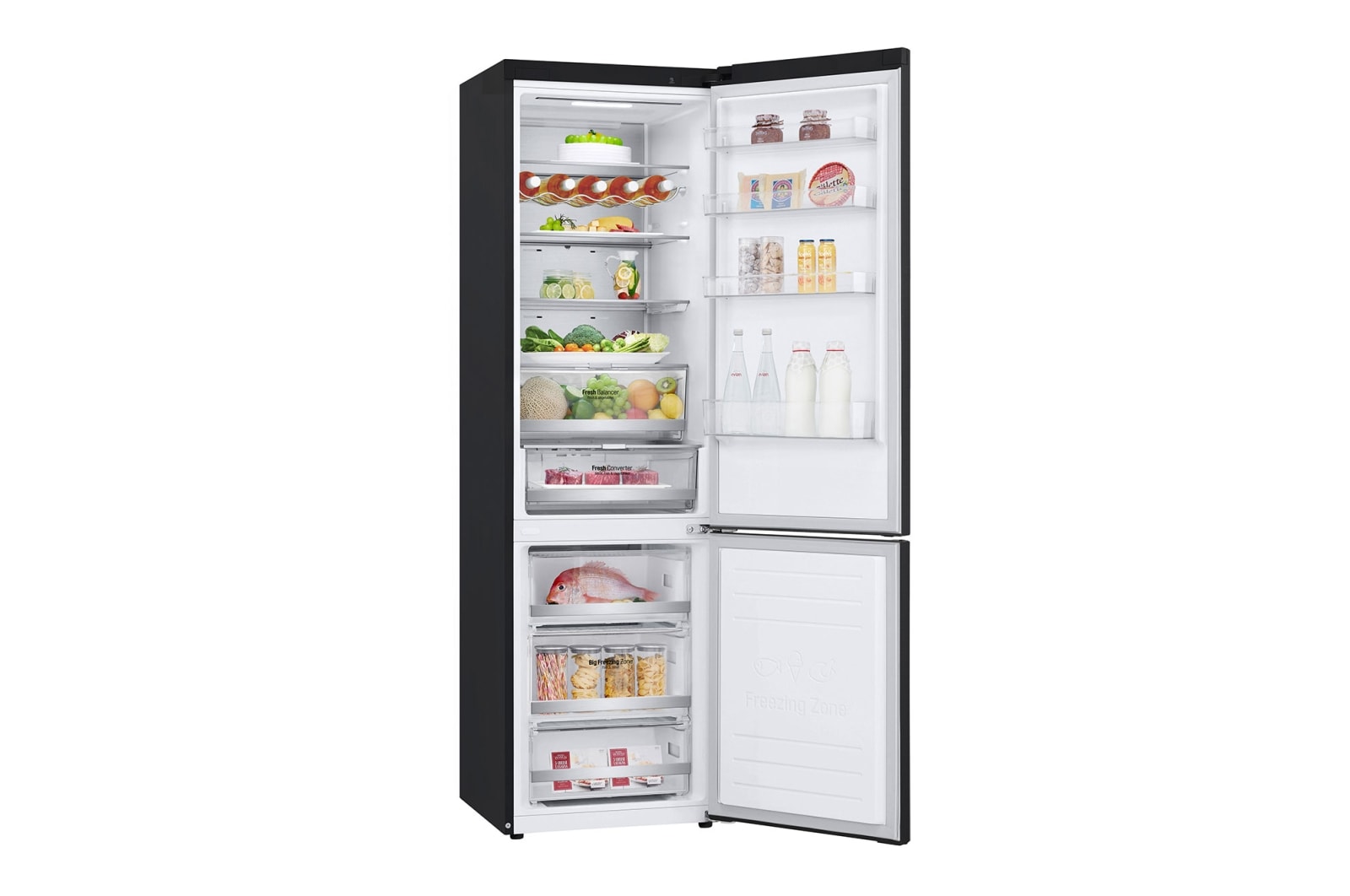 LG 384 л, Холодильник LG DoorCooling+ с нижней морозильной камерой, Fresh Balancer, Fresh Converter, GA-B509SBUM