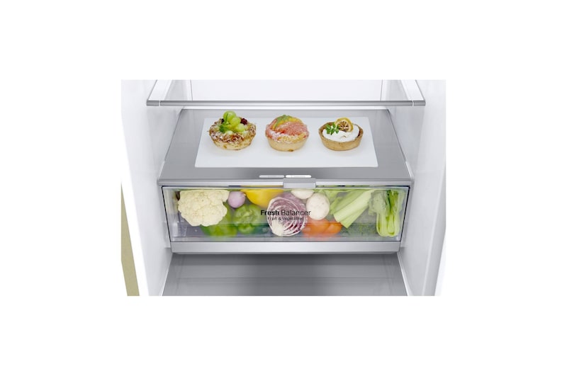 LG 384 л, Холодильник LG DoorCooling+ с нижней морозильной камерой, Инверторный Линейный компрессор, GA-B509SEDZ