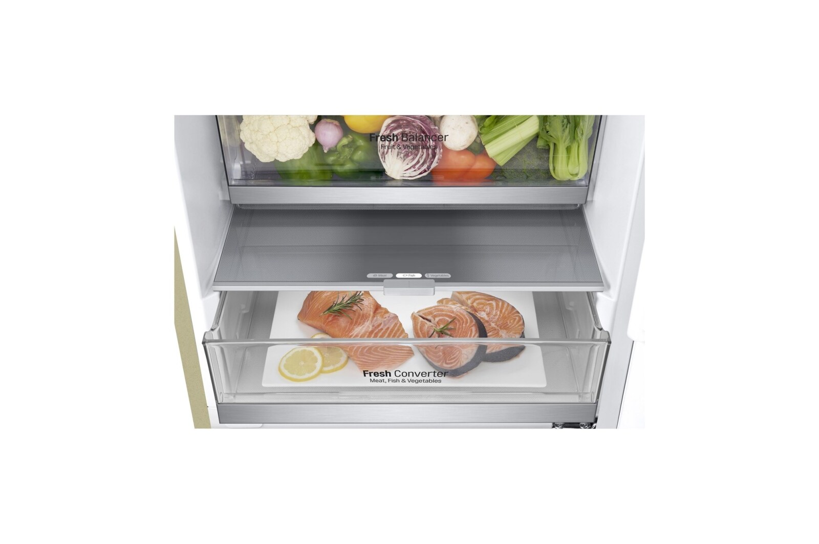 LG 384 л, Холодильник LG DoorCooling+ с нижней морозильной камерой, Инверторный Линейный компрессор, GA-B509SEDZ