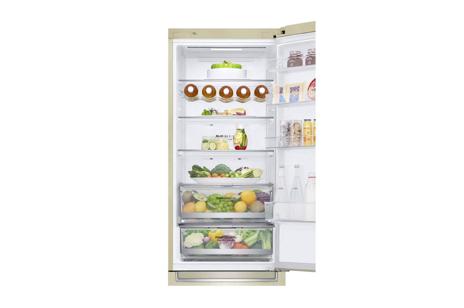 LG 384 л, Холодильник LG DoorCooling+ с нижней морозильной камерой, Инверторный Линейный компрессор, GA-B509SEDZ