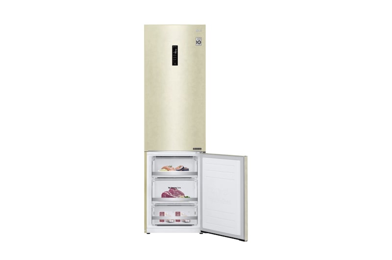 LG 384 л, Холодильник LG DoorCooling+ с нижней морозильной камерой, Инверторный Линейный компрессор, GA-B509SEDZ