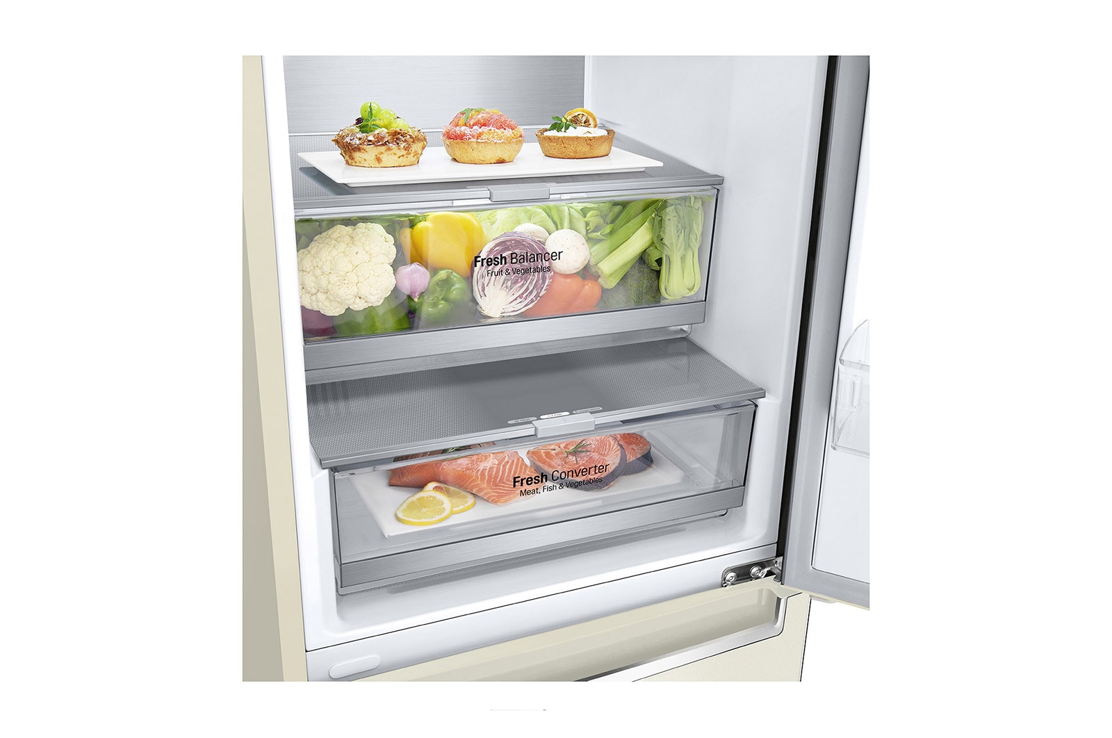LG 384 л, Холодильник LG DoorCooling+ с нижней морозильной камерой, Fresh Balancer, Fresh Converter, GA-B509SVUM