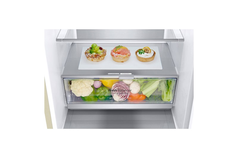 LG 384 л, Холодильник LG DoorCooling+ с нижней морозильной камерой, Fresh Balancer, Fresh Converter, GA-B509SVUM