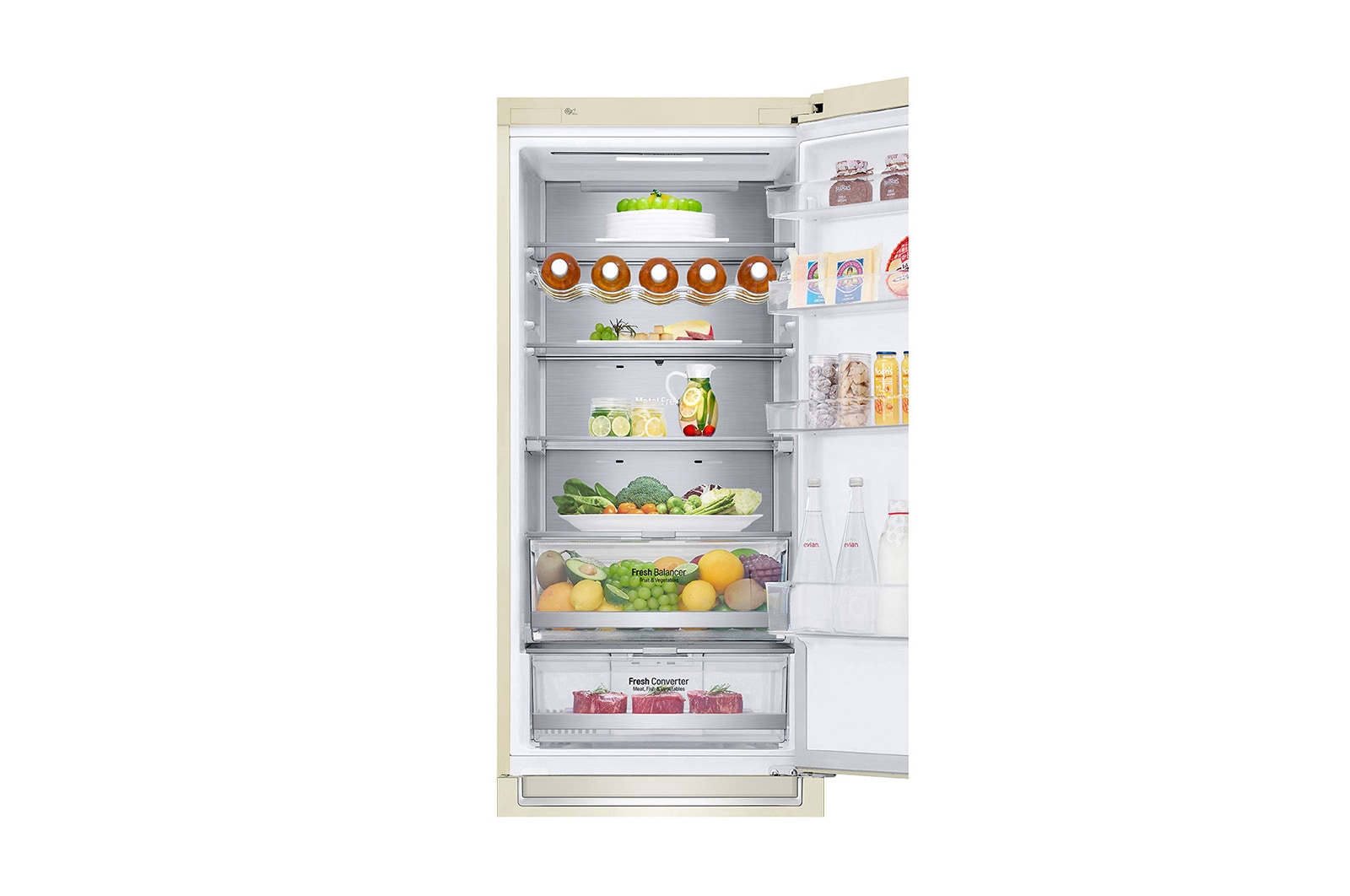 LG 384 л, Холодильник LG DoorCooling+ с нижней морозильной камерой, Fresh Balancer, Fresh Converter, GA-B509SVUM