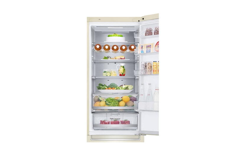 LG 384 л, Холодильник LG DoorCooling+ с нижней морозильной камерой, Fresh Balancer, Fresh Converter, GA-B509SVUM