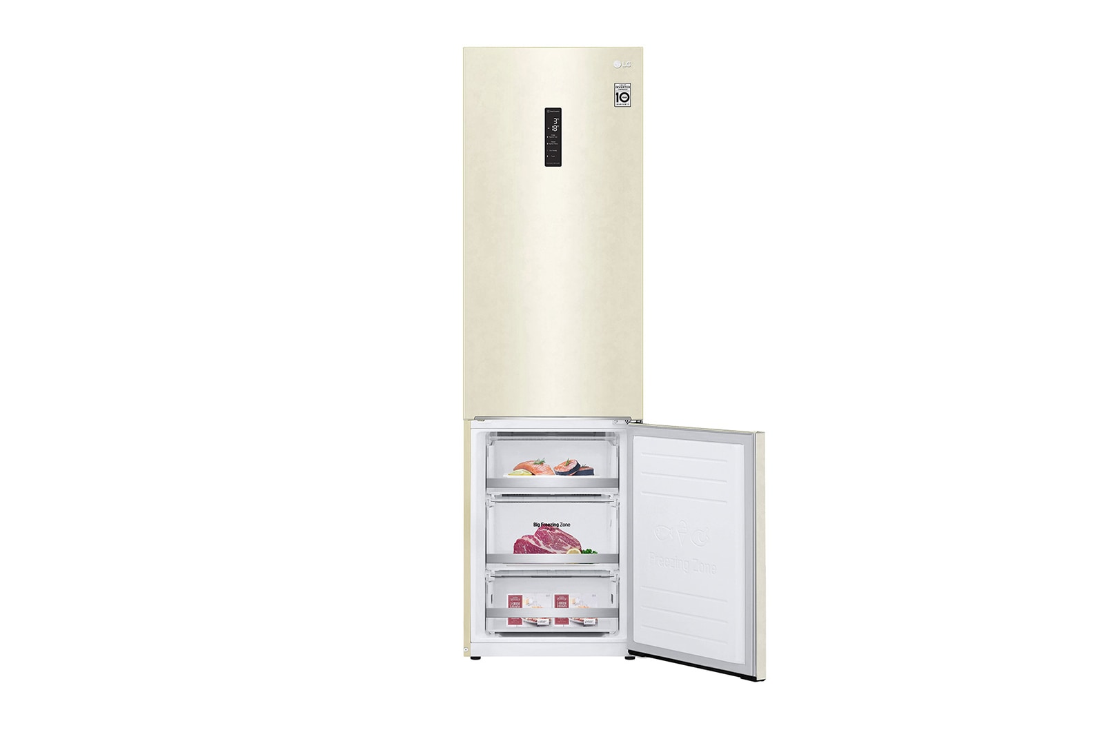 LG 384 л, Холодильник LG DoorCooling+ с нижней морозильной камерой, Fresh Balancer, Fresh Converter, GA-B509SVUM