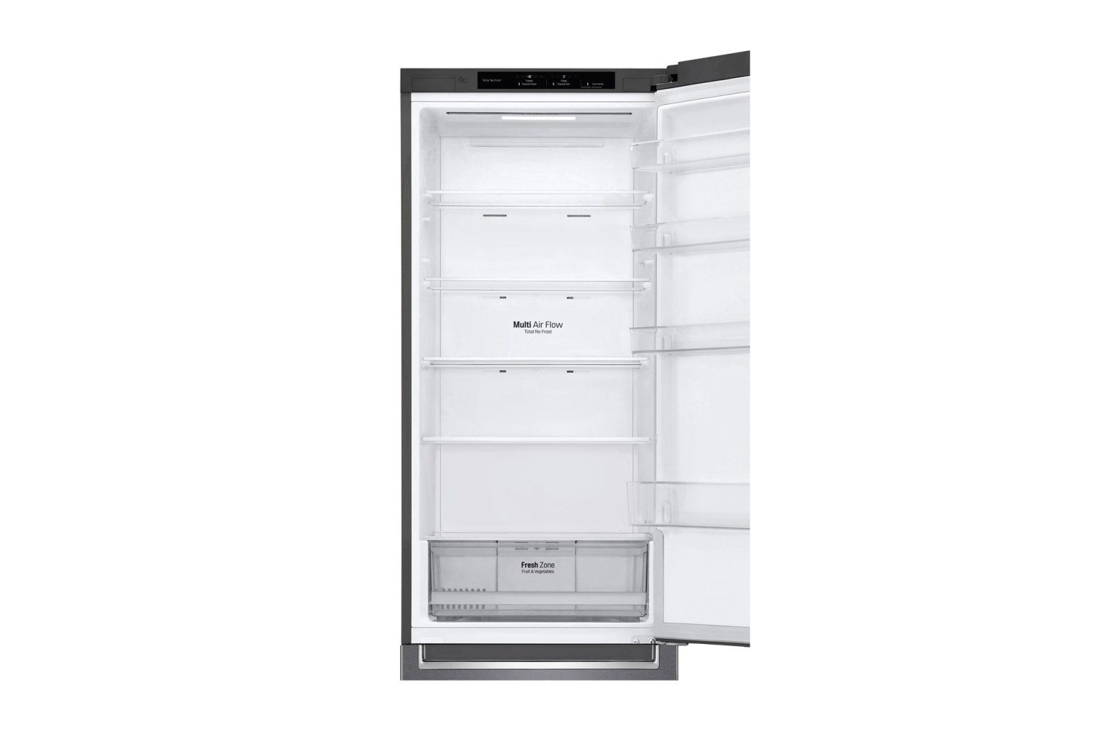 LG 384 л, Холодильник LG DoorCooling+ с нижней морозильной камерой, Смарт Инверторный компрессор, GA-B509SLCL
