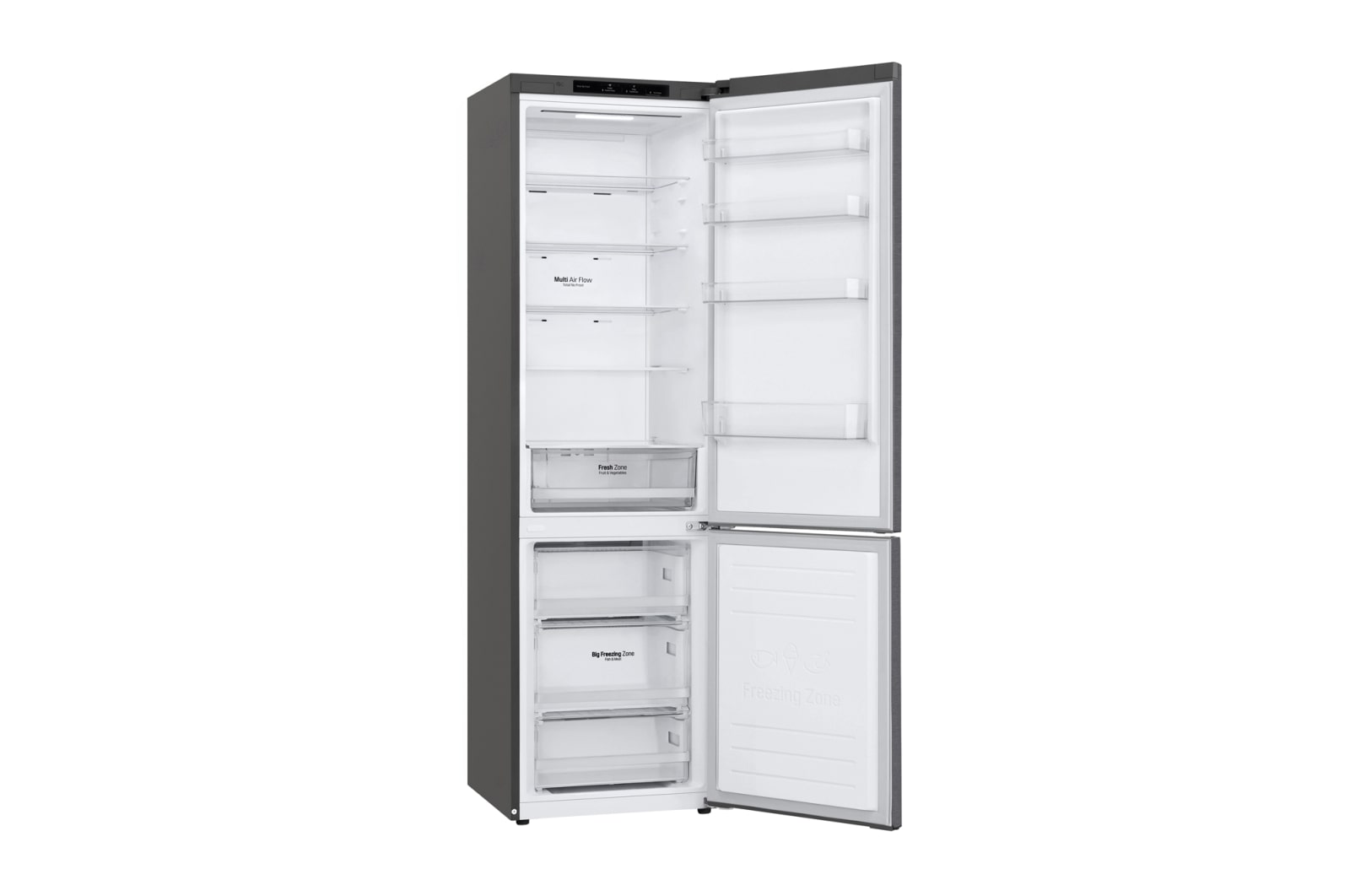 LG 384 л, Холодильник LG DoorCooling+ с нижней морозильной камерой, Смарт Инверторный компрессор, GA-B509SLCL