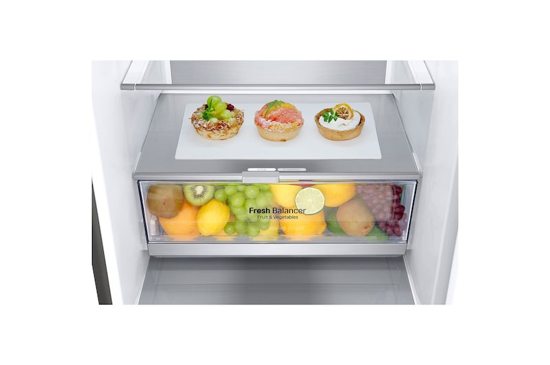 LG 384 л, Холодильник LG DoorCooling+ с нижней морозильной камерой, Fresh Balancer, Fresh Converter, GA-B509SMUM