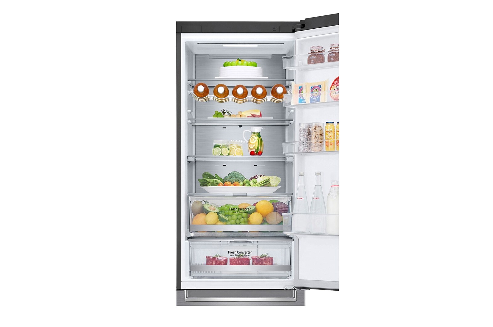 LG 384 л, Холодильник LG DoorCooling+ с нижней морозильной камерой, Fresh Balancer, Fresh Converter, GA-B509SMUM