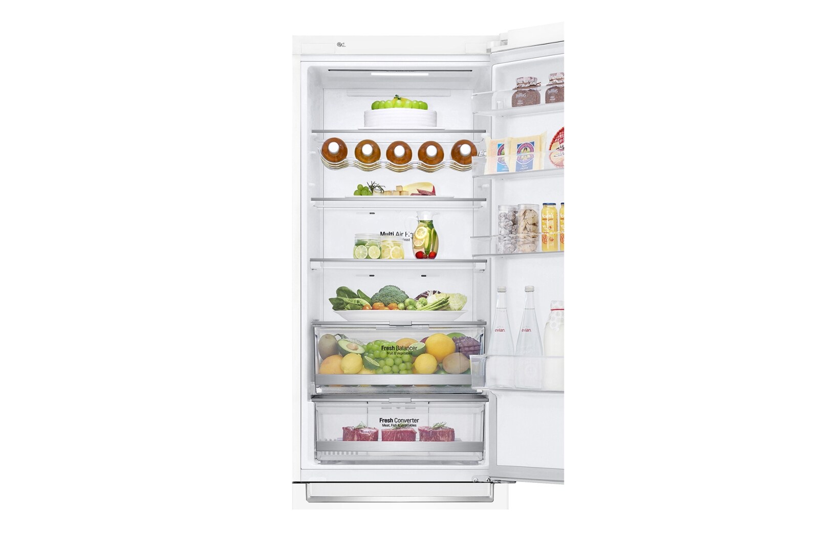 LG 384 л, Холодильник LG DoorCooling+ с нижней морозильной камерой, Инверторный Линейный компрессор, GA-B509SVDZ