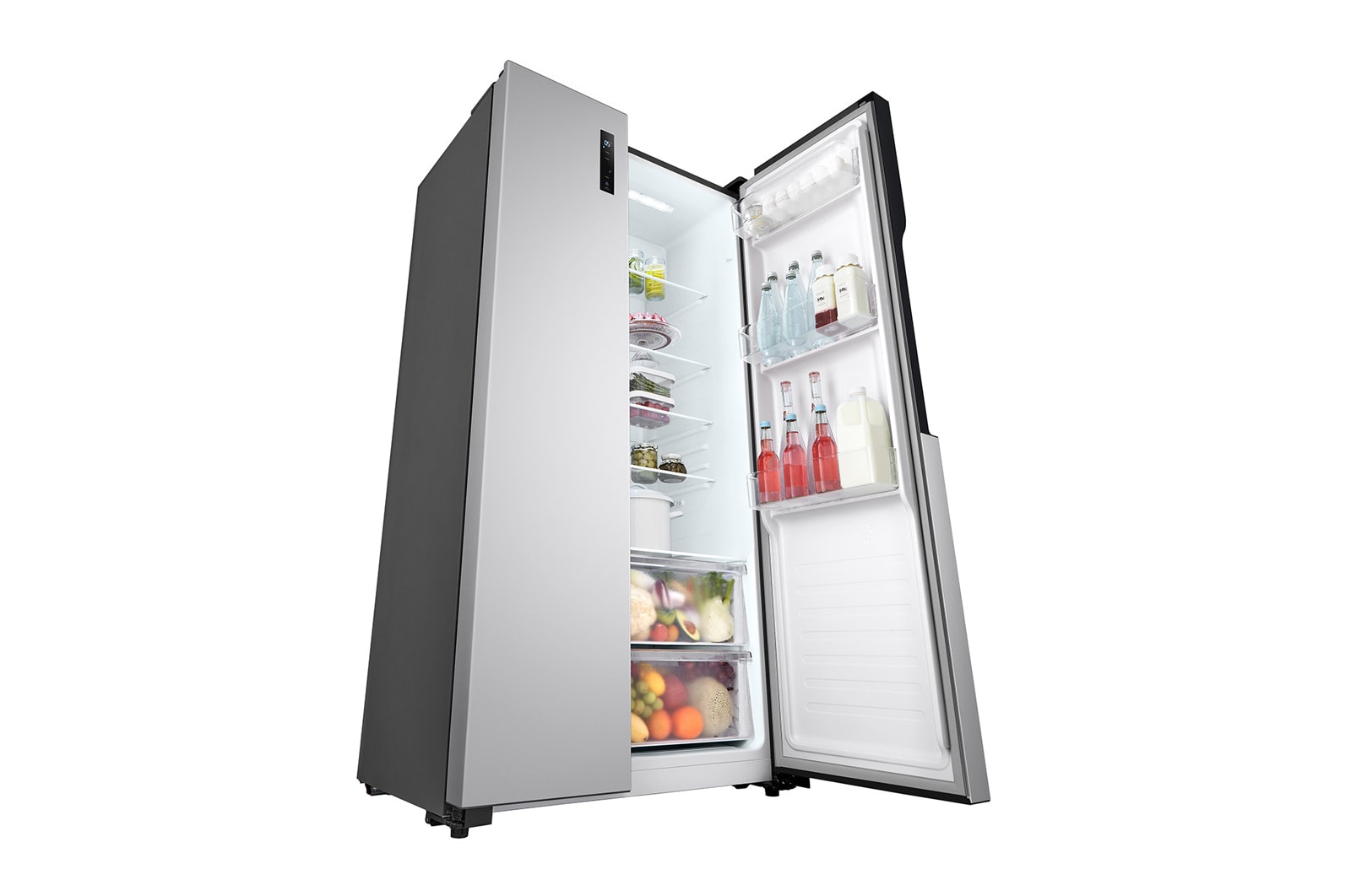 LG 509л, Холодильник LG Side-by-Side, технология Multi Air Flow, Серебристый цвет, GC-B157PMAV