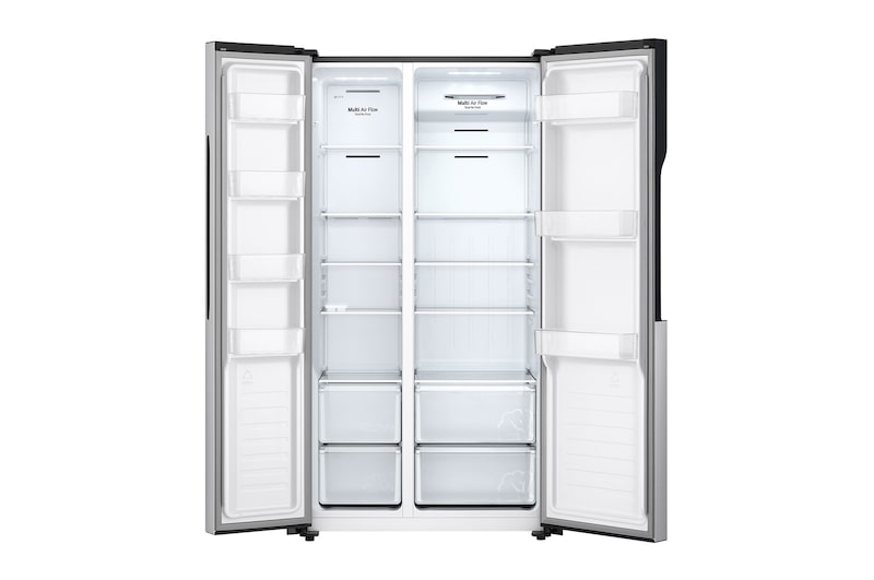 LG 509л, Холодильник LG Side-by-Side, технология Multi Air Flow, Серебристый цвет, GC-B157PMAV