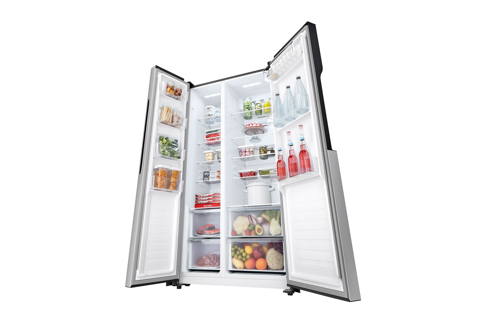 LG 509л, Холодильник LG Side-by-Side, технология Multi Air Flow, Серебристый цвет, GC-B157PMAV