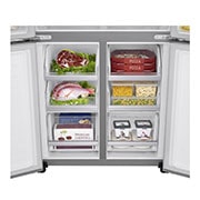 LG 458 л, Многодверный холодильник LG DoorCooling+, Инверторный Линейный компрессор, HygieneFresh+, GC-B22FTMPL
