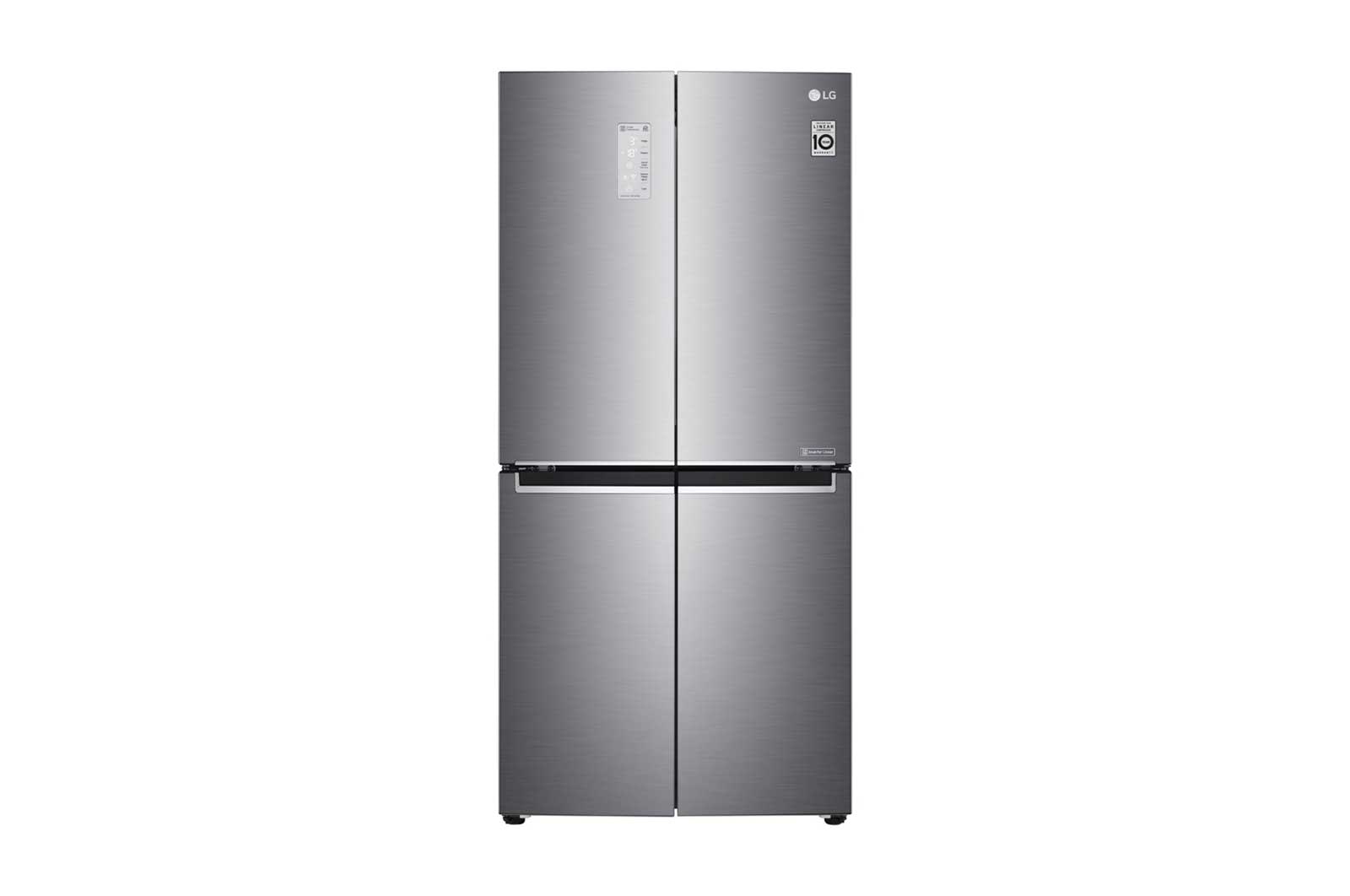 Вид 458 л, Многодверный холодильник LG DoorCooling&#43;, Инверторный Линейный компрессор, HygieneFresh&#43; GC-B22FTMPL спереди