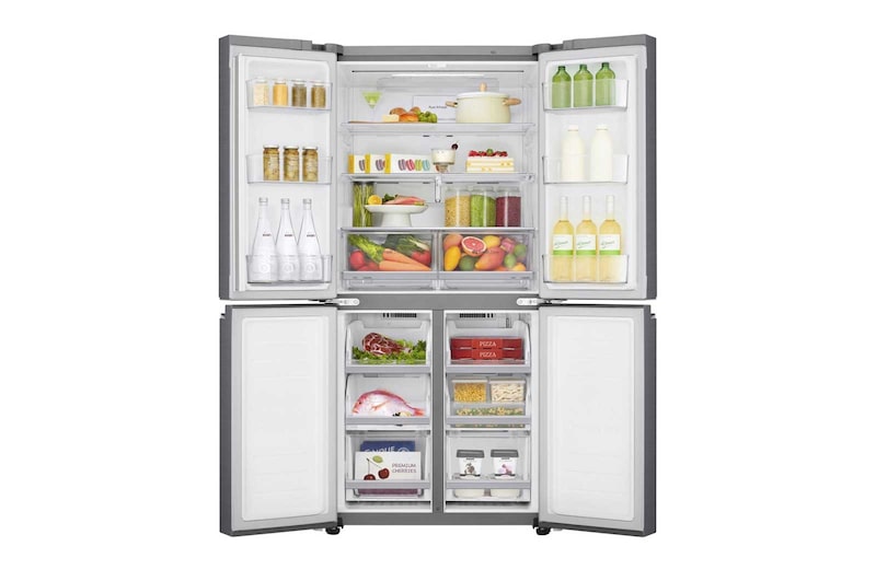 LG 458 л, Многодверный холодильник LG DoorCooling+, Инверторный Линейный компрессор, HygieneFresh+, GC-B22FTMPL