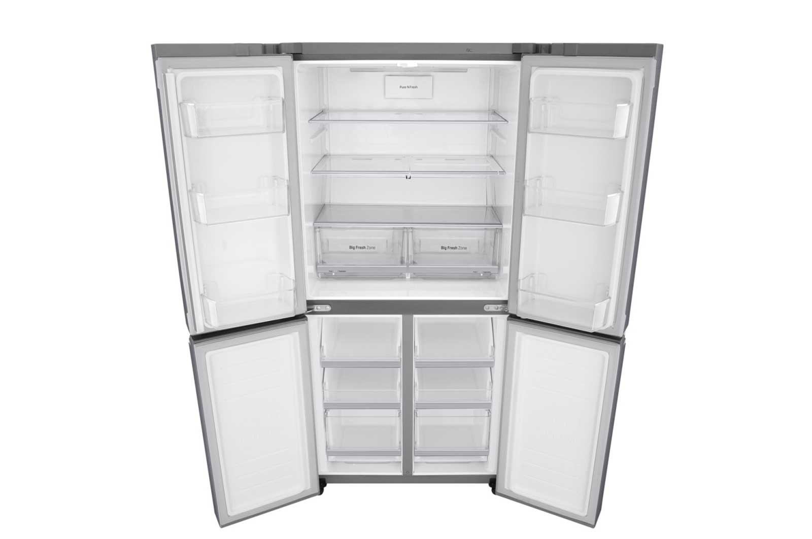 LG 458 л, Многодверный холодильник LG DoorCooling+, Инверторный Линейный компрессор, HygieneFresh+, GC-B22FTMPL