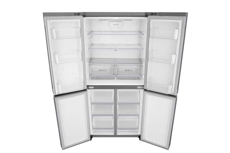 LG 458 л, Многодверный холодильник LG DoorCooling+, Инверторный Линейный компрессор, HygieneFresh+, GC-B22FTMPL