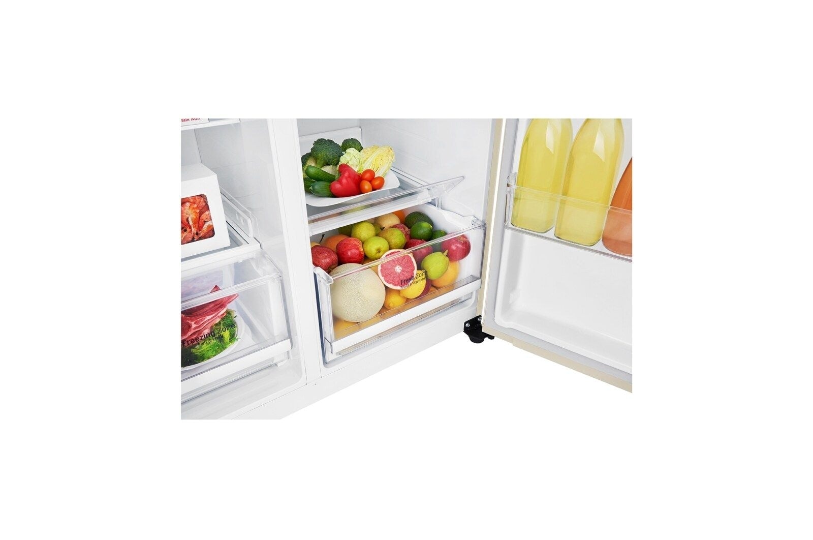 LG 613 л, Холодильник LG Side-by-Side, Инверторный Линейный компрессор, Total No Frost, Fresh Zone, GC-B247JEDV