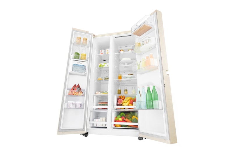 LG 626 л, Холодильник LG Side-by-Side, DoorCooling+, Инверторный Линейный компрессор, умный дом ThinQ , GC-B247SEDC