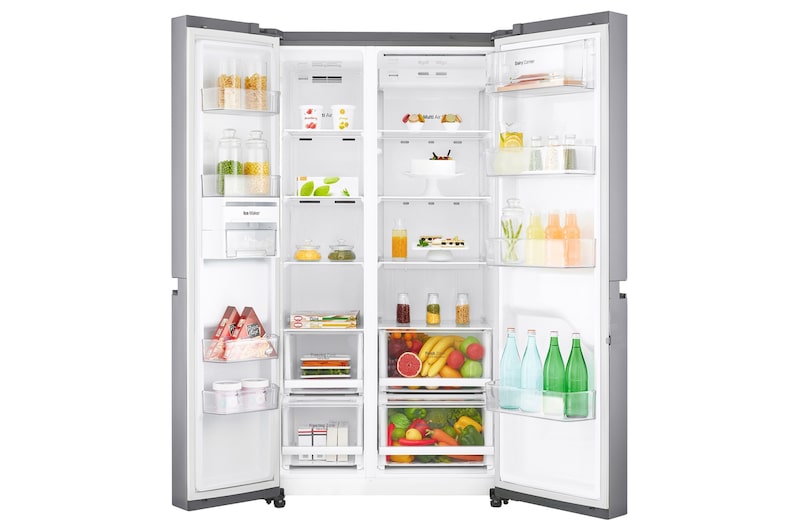 LG 626 л, Холодильник LG Side-by-Side, DoorCooling+, Инверторный Линейный компрессор, GC-B247SMDC