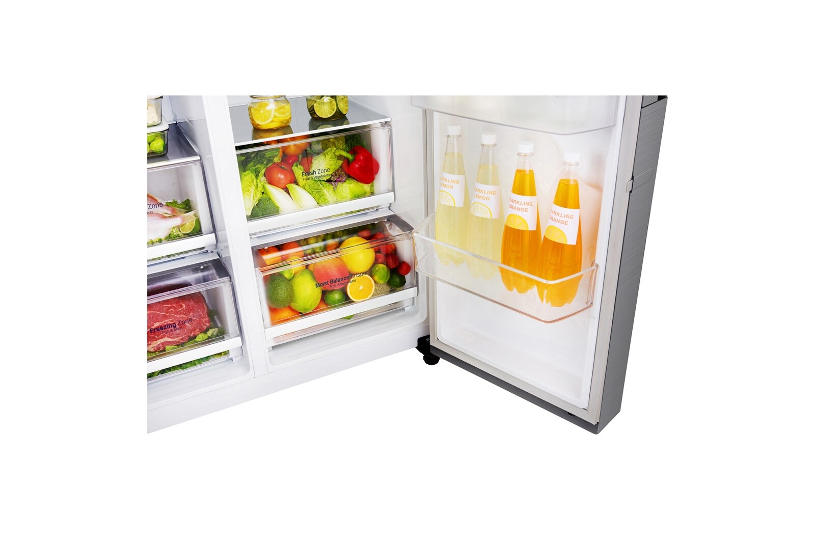 LG 626 л, Холодильник LG Side-by-Side, DoorCooling+, Инверторный Линейный компрессор, GC-B247SMDC
