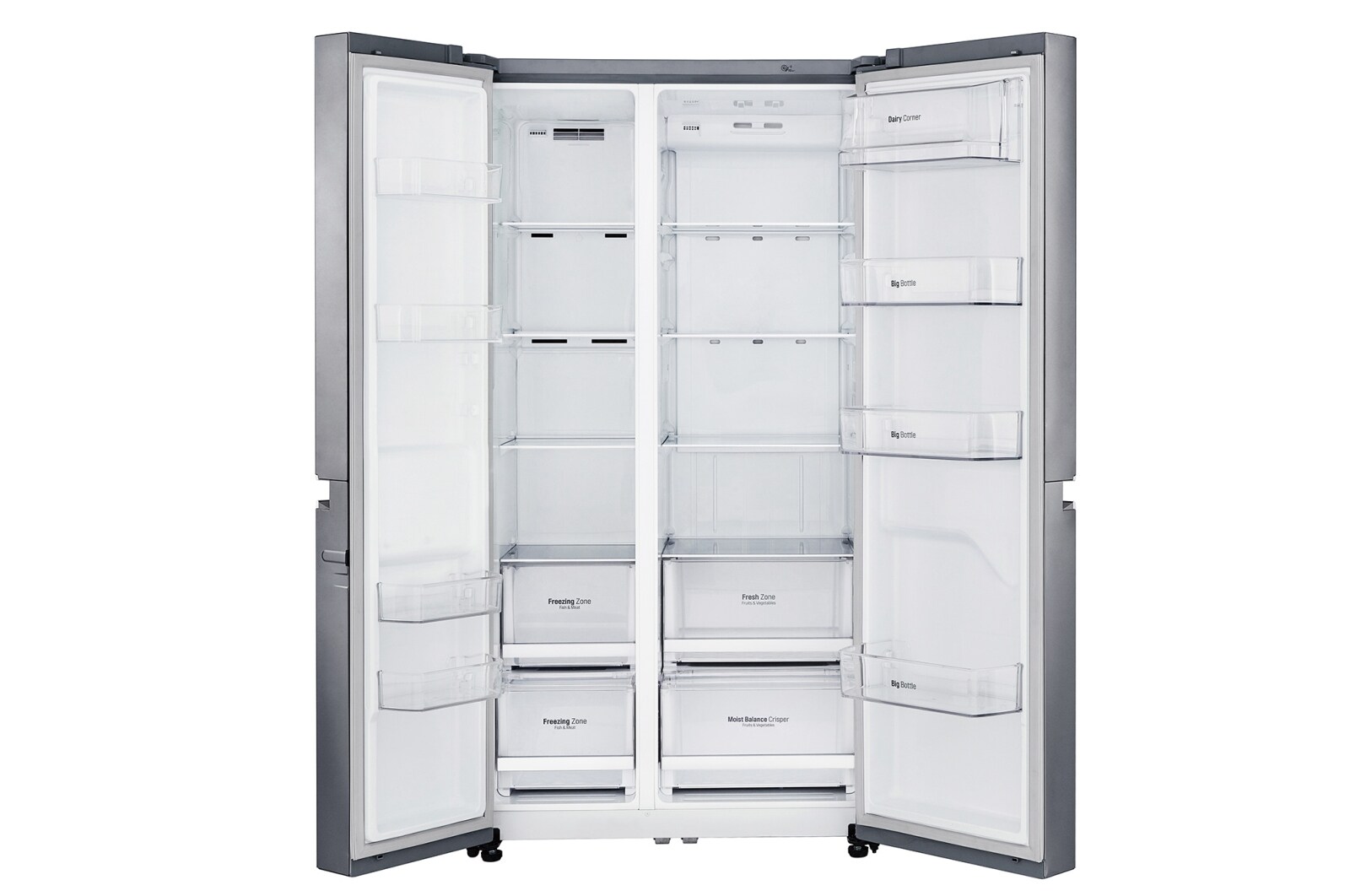LG 626 л, Холодильник LG Side-by-Side, Инверторный Линейный компрессор, умный дом ThinQ, GC-B247SMUV