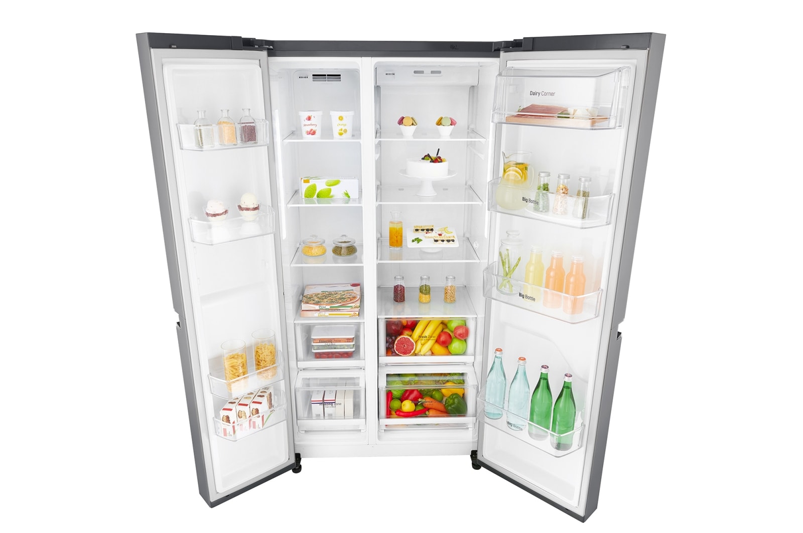 LG 626 л, Холодильник LG Side-by-Side, Инверторный Линейный компрессор, умный дом ThinQ, GC-B247SMUV